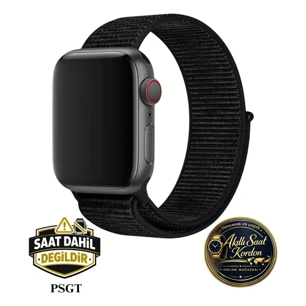 PSGT Apple Watch Uyumlu Seri: 1/2/3/4/5/6/7/8/9/se 38-40-41mm Ve Seri10-11 (42MM) Kordon Spor Loop Hasır