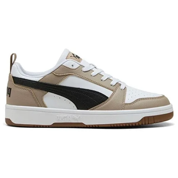 Puma Rebound V6 Low 392328-52 Beyaz-Siyah-Kahverengi Spor Ayakkabı