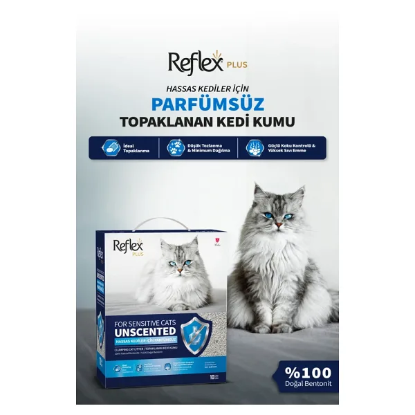 Reflex Sensitive Kokusuz 10 lt Topaklanan Kedi Kumu