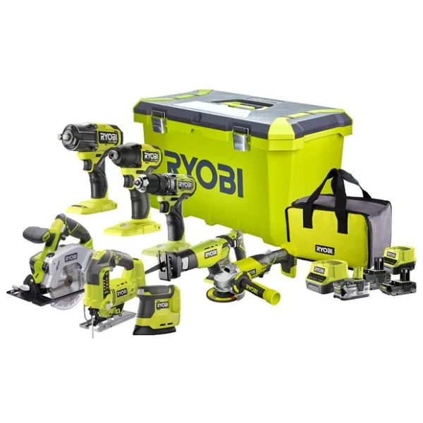 Ryobi R18CK8-342T Kömürsüz Motor Akülü Kompakt Set 8 Parça T5138004827