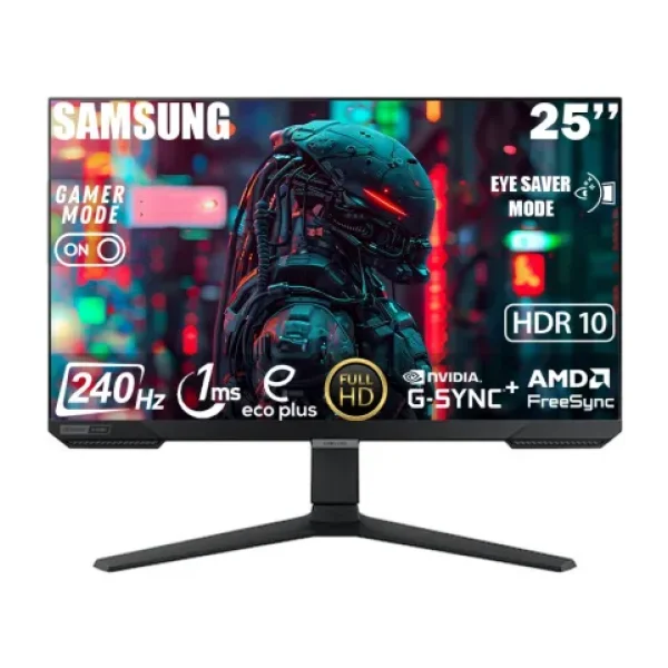 Samsung Odyssey G4 LS25BG400EUXUF 25" 1 ms Full HD Pivot IPS 240 Hz Oyuncu Monitörü