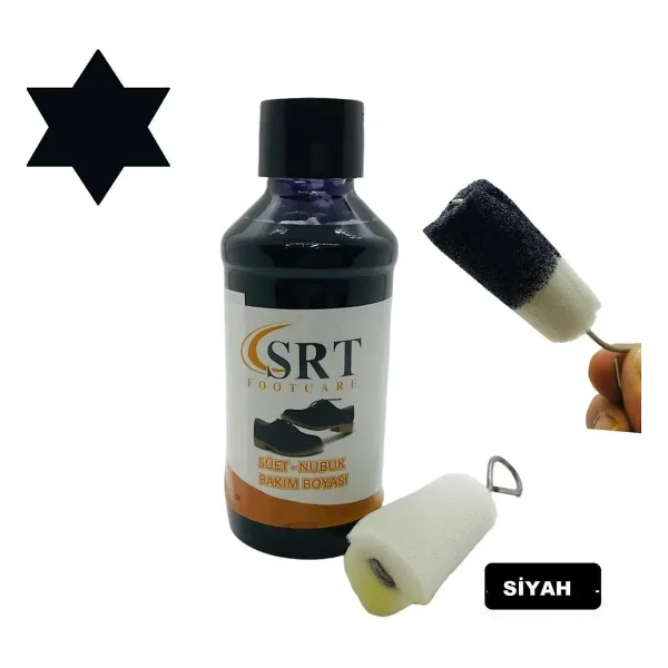 srtfootcare Süet Nubuk Likit Ayakkabı Bakım Boyası 110 Gr Siyah