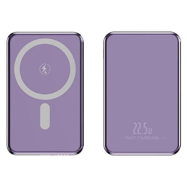 Sunix PB-54 Mor 5000 mAh Hızlı Şarj MagSafe Powerbank
