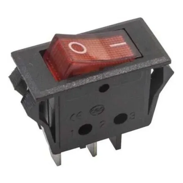 T85 Tekli Dar 2-Pin On/Off Anahtar - Kırmızı