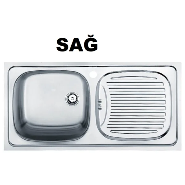 Teka EBM 45 Paslanmaz Sağ Çelik Eviye