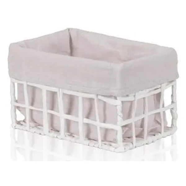 The Mia Braid Beyaz 22x14 Hasır Organizer Sepet