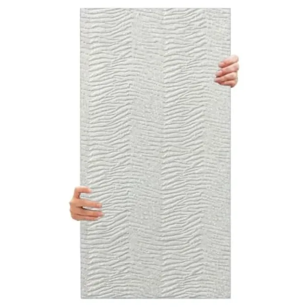 Tink 3D Kendinden Yapışkanlı Duvar Kağıdı Yeni Nesil Akustik Keçe Panel Desenli 52x98 cm (Beyaz, 10 Adet 5 m2)