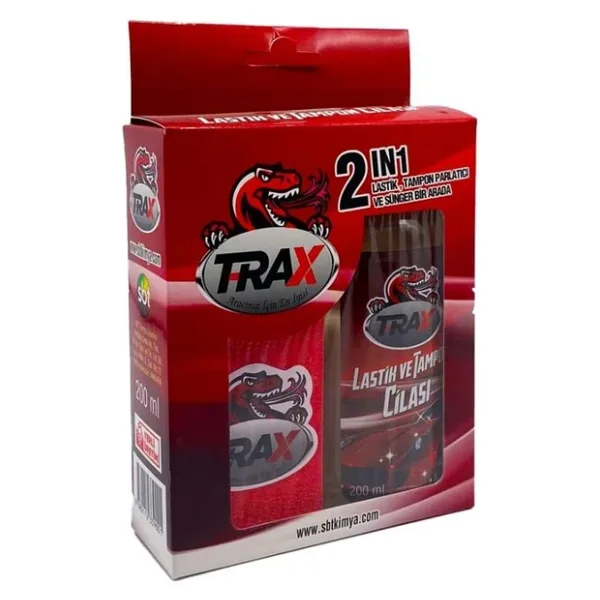 Trax Oto Lastik ve Tampon Parlatıcı Cila Jel Süngerli 200 ml