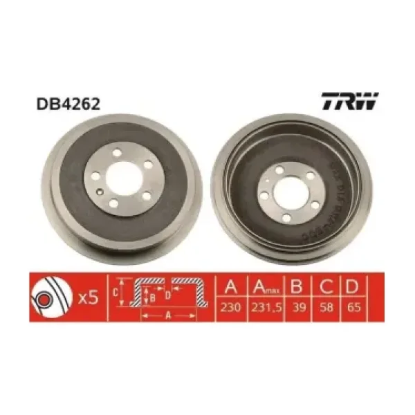 Trw Db4262 Fren Kampanasi 1j0609617b 1jd609617
