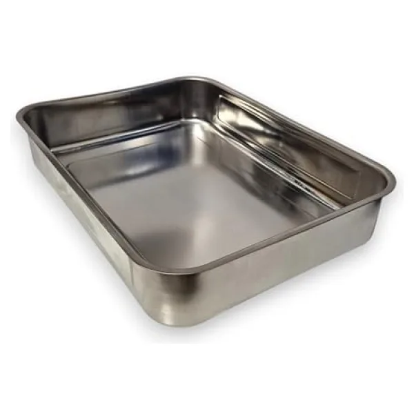 ÜREL Derin Fırın Tepsisi Yoğurt Mayalama Paslanmaz Çelik Çok Amaçlı Dikdörtgen Metal Tava Saklama Kabı (36,5x26,5x6,5 cm, 304 (18/10) Kalite, Makinede Yıkanabilir, Gıdaya Uygun, Kolay Temizlenebilir)