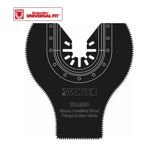 WORX WA4958 Çok Amaçlı Raspalama Makinası İçin 35x80mm 180 Ahşap, Fiberglas, PVC Universal Dalma/Kesme Bıçağı