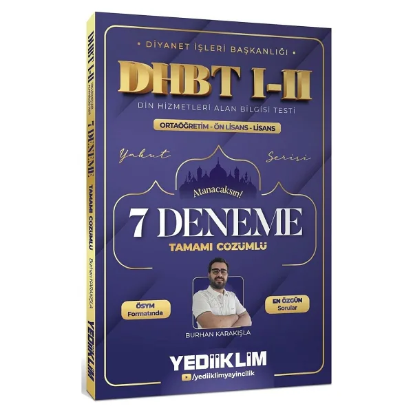 Yediiklim Diyanet İşleri Başkanlığı Dhbt I-ıı Ortaöğretim Ön Lisans Lisans Tamamı Çözümlü 7 Deneme