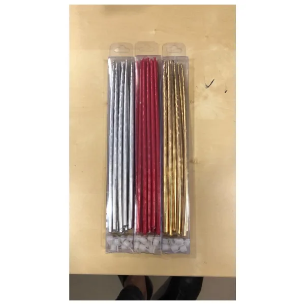 14Süs 30 Adet 20 Cm Çubuk Mum