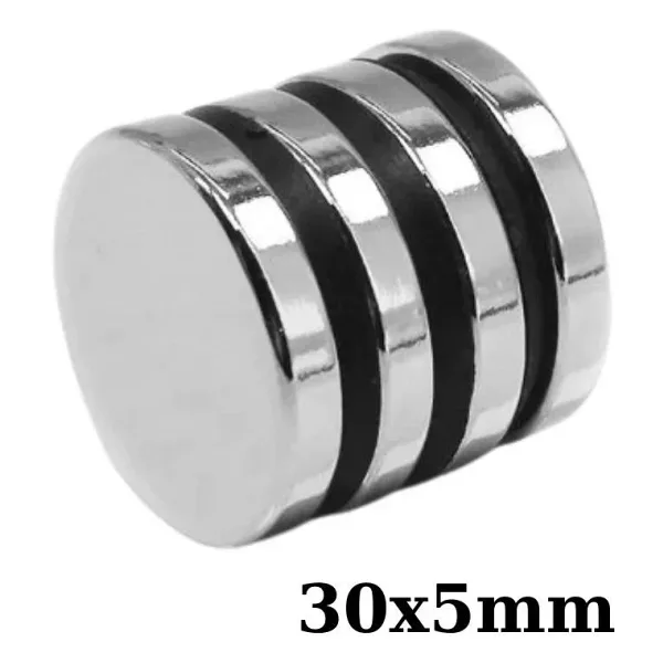 30x5mm Neodyum Güçlü Mıknatıs - Neodim Magnet