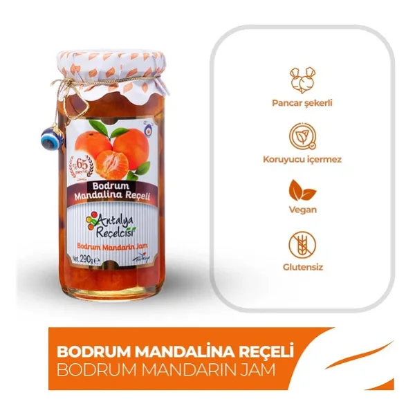 Antalya Reçelcisi 290 gr Bodrum Mandalina Reçeli