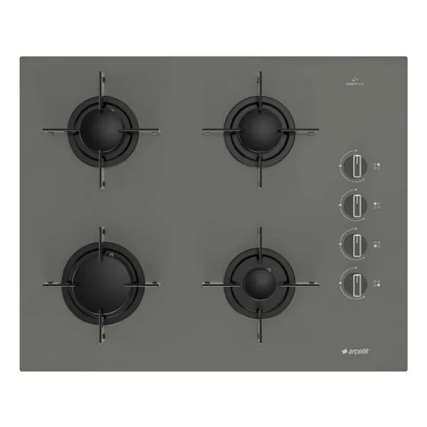 Arçelik OCD T 651 EG Grion Gri Cam Ankastre Ocak