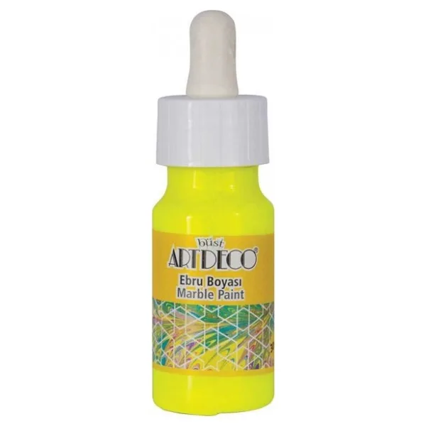 Artdeco Ebru Boyası, 30ml, Neon Sarı 91