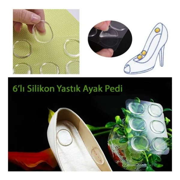 Ayak Nasir 6Li Ped - Ayak Vurma Onleyici Silikon Ped