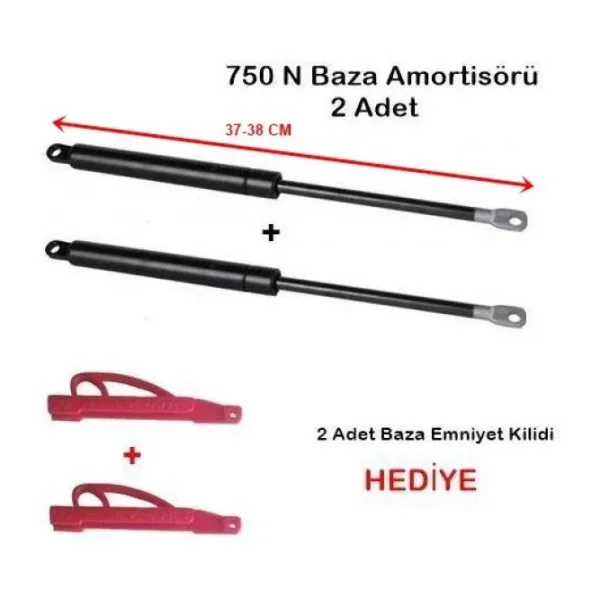 BAZA AMORTİSÖRÜ GASAN MARKA 750N ,2 ADET BAZA PİSTONU