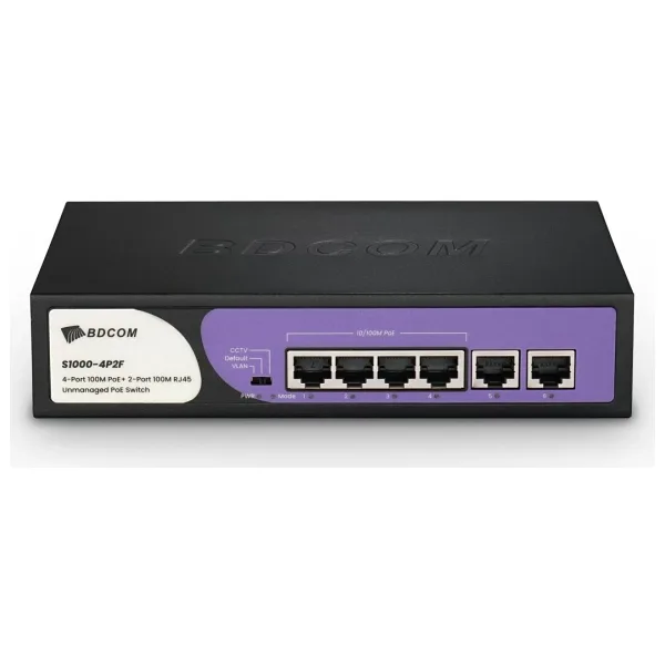 Bdcom S1000-4P2F 4 Port PoE 60W Switch