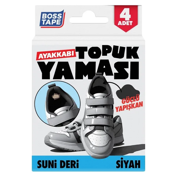 Boss Tape Ayakkabı Topuk Yaması Kendinden Yapışkanlı Ayakkabı Tamir Bandı Siyah