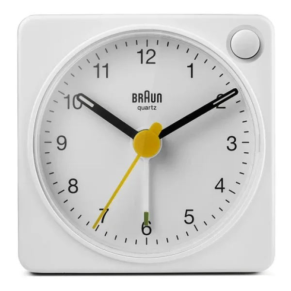 Braun Bc02xw Beyaz Klasik Seyahat Analaog Alarmlı Masa Saati Brn.bc02xw