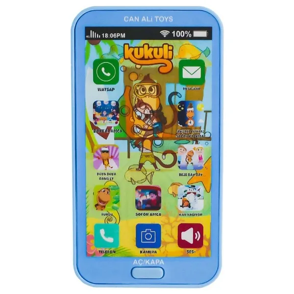 Can Ali Toys Kukuli Oyuncak Telefon Mavi - Renkli