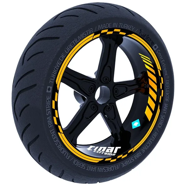 Çınar Extreme Taksi Sarısı Moto Gp Iç Dış Jant Şeridi Takım Sticker