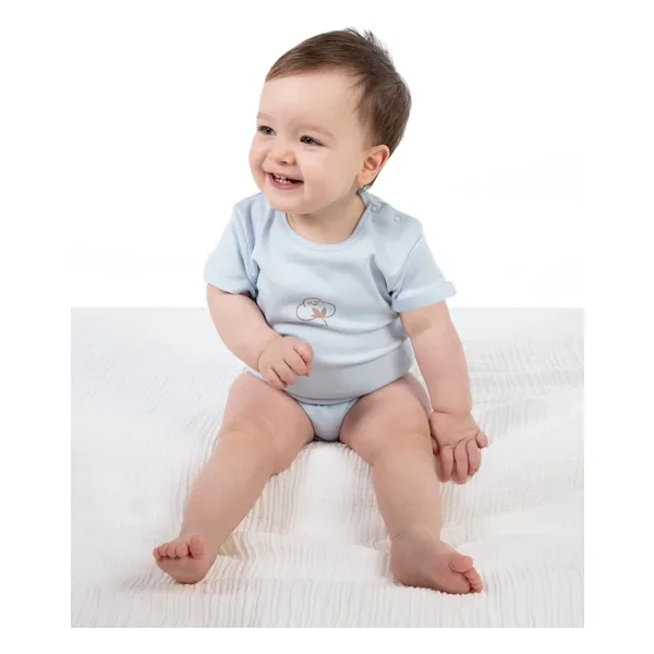 Civil Baby Bebek Organik Çıtçıtlı Badi 0-18 Ay Mavi