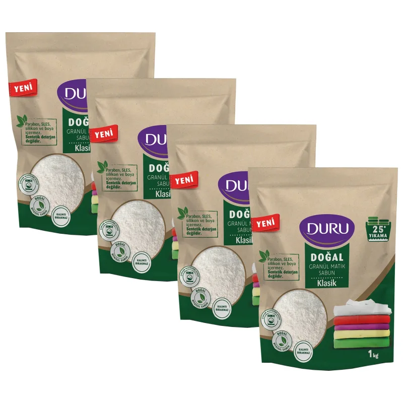 Duru Klasik Granül Matik Sabun 1 kg 4'lü