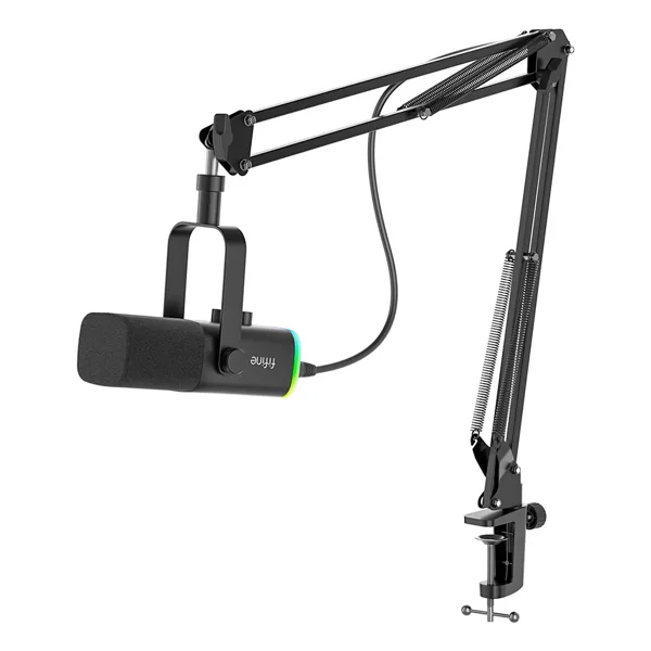 Fifine Ampligame AM8T XLR/USB RGB Dinamik Mikrofon Seti