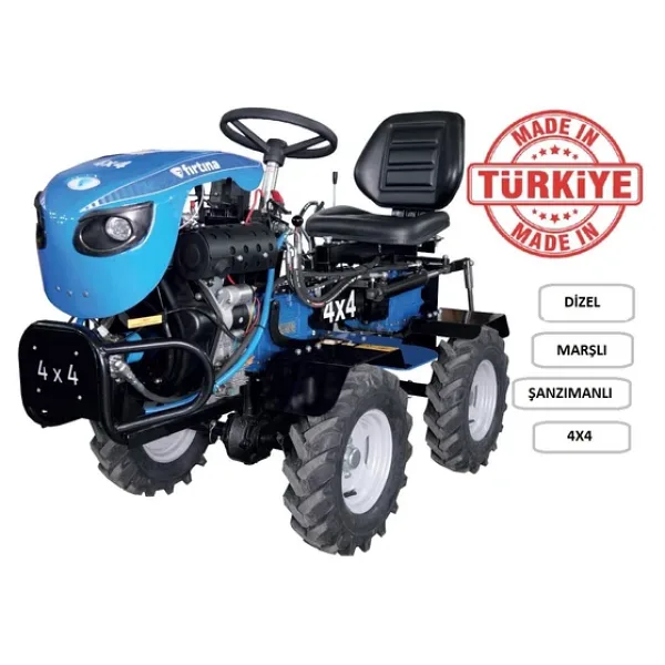 Fırtına 4X4 12 Hp Dizel Mini Traktör Çapa Makinesi ( Antor Motorlu)