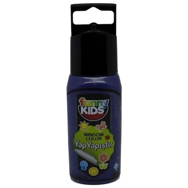 Funny Kids 60 cc Yap Yapıştır Cam Boyası Lacivert