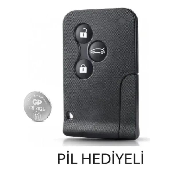 GMA KEYS Megane 2 Boş Kumanda Kabı Geçme Çıt Çıtlı Pil Hediyeli