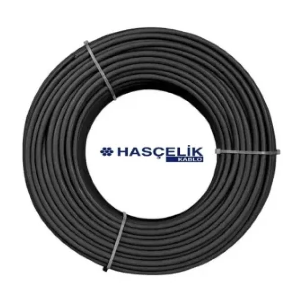 Hasçelik 6mm Solar Kablo Pv Siyah 50 Metre