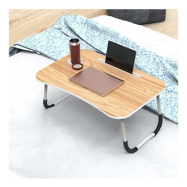 Hodbehod Bambu Renk Yatak Koltuk Üstü Portatif Laptop Sehpası - 39 x 59 cm - Krem