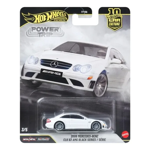 Hot Wheels Premium Car Culture Power Trip 2008 Mercedes-Benz CLK 63 AMG Black Series FPY86-JKF29
