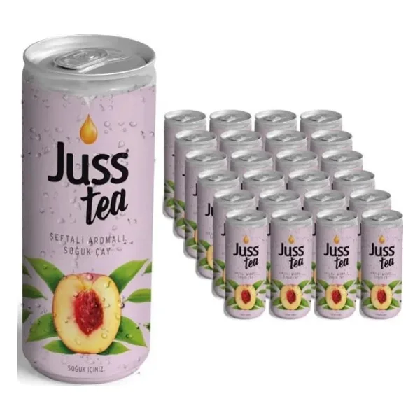 JUSS Tea Şeftali Aromalı Soğuk çay 250ML x24 Adet