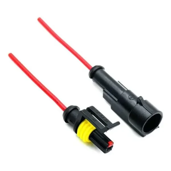 Kablolu 1-Pin Su Geçirmez Konnektör Takımı