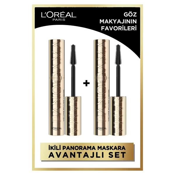 L'Oreal Paris Panorama Hacim Veren 2 Adet Siyah Maskara