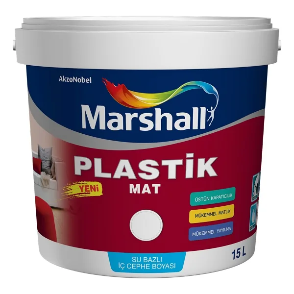 Marshall Plastik Mat Silinebilir 15 lt İç Cephe Boyası