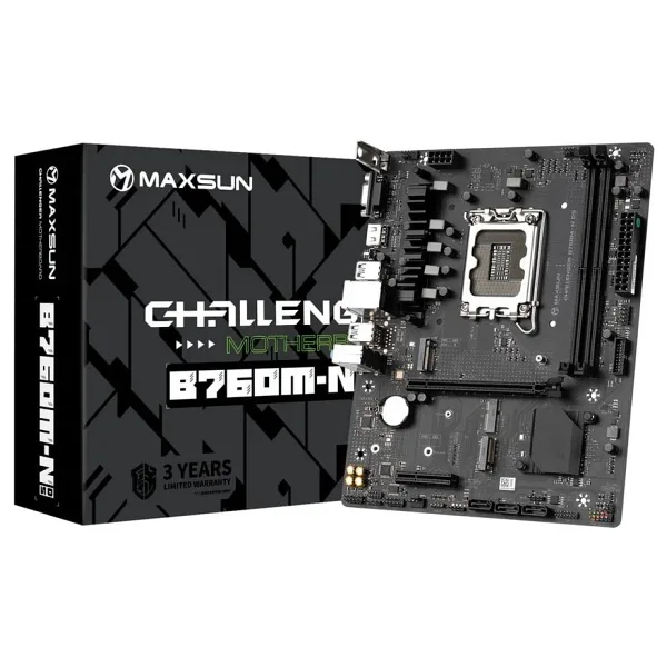 Maxsun Challenger B760M-N D5 V2 Intel LGA1700 DDR5 Micro ATX Anakart