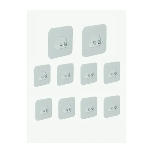 Mobgift Mobgift Süper Güçlü Yapışkanlı Banyo Mutfak Askısı 20 Adet Sticker Raf Tutucu Askı Standart