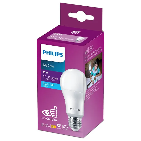 Philips MyCare Beyaz Işık 13 W-100 W E27 LED Ampul