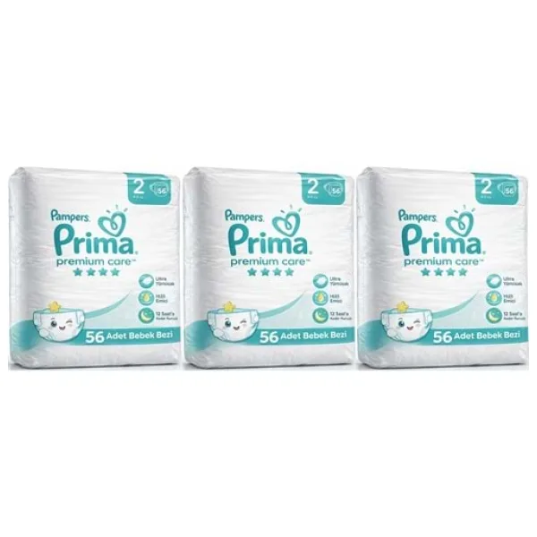 Prima Premium Care 2 Numara Mini 56'lı 3 Adet Bebek Bezi