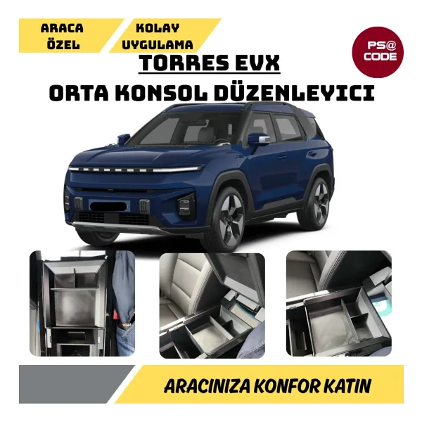 psa code Ssangyong KGM Torres EVX orta konsol düzenleyici-Organizer