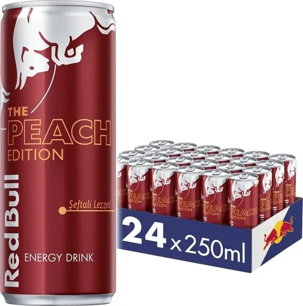 Red Bull Peach Edition Şeftali Enerji İçeceği 24x250 ml