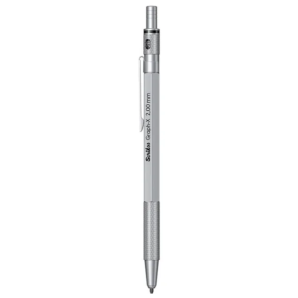 Scrikss Graph-X Saten Gri 2.0 mm Versatil Uçlu Kalem