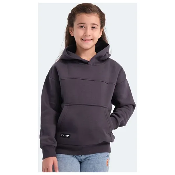 Slazenger Lene Kapüşonlu Koyu Gri Çocuk Sweatshirt