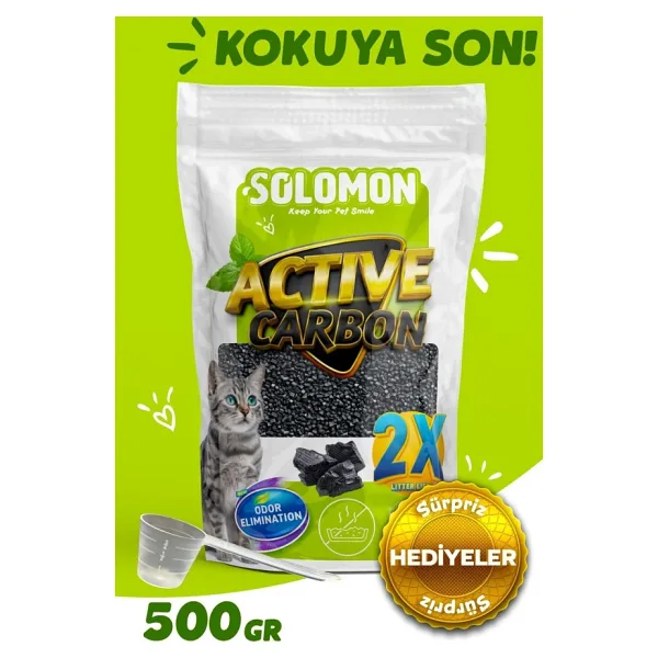 Solomon Active Carbon 500 gr Kedi Kumu Koku Giderici